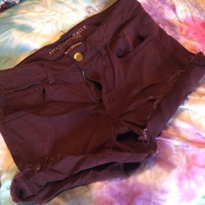 American Eagle high-rise super stretch shorts.